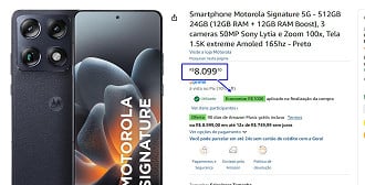 Oferta do Motorola Signature