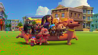 Pretzel e os filhotes