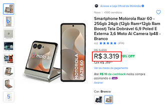 Oferta do Motorola Razr 60