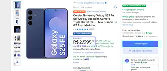Oferta do Galaxy S25 FE