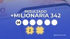 Resultado da +Milionária 342 de hoje, quarta-feira, 1º de abril: prêmio de R$ 33 milhões