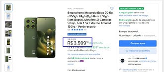 Promoção do Motorola Edge 70