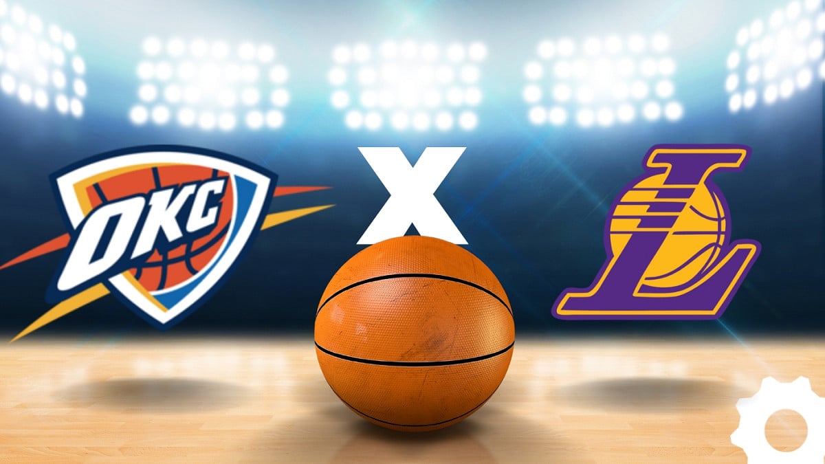 Onde assistir Thunder x Lakers ao vivo hoje. Imagem: Oficina da Net