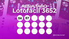 Resultado da Lotofácil 3652 de hoje, quinta-feira (02/04) com prêmio de R$ 2 milhões