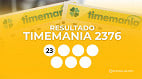 Resultado da Timemania 2376 de hoje, sábado (04/04); prêmio é de R$ 16,5 milhões Resultado da Timemania 2376 de hoje, sábado (04/04); prêmio é de R$ 16,5 milhões