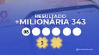 Resultado da +Milionária 343 de hoje, sábado (04/04): prêmio de R$ 33,5 milhões Resultado da +Milionária 343 de hoje, sábado (04/04): prêmio de R$ 33,5 milhões