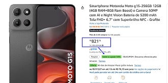 Oferta do Motorola Moto G15