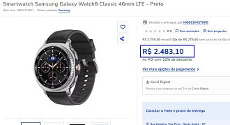 Oferta do Galaxy Watch 8 Classic