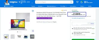 Promoção do Notebook Asus Vivobook