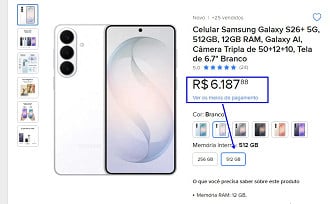 Oferta do Galaxy S26+