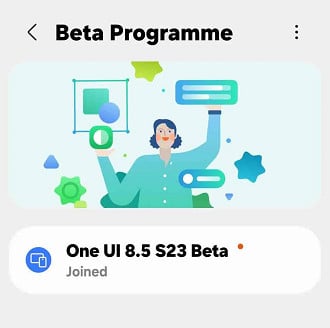 One UI 8.5 Beta no Galaxy S23
