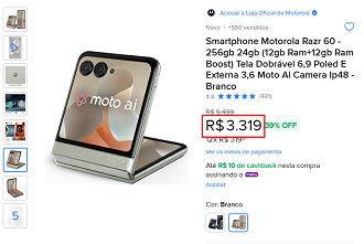 Oferta do Motorola Razr 60