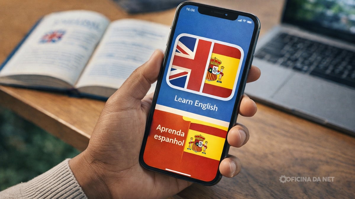 MEC libera plataforma com 800 aulas grátis de inglês e espanhol. Imagem: Oficina da Net