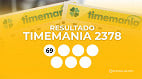 Resultado da Timemania 2378 de hoje, quinta (09/04); prêmio é de R$ 17,2 milhões Resultado da Timemania 2378 de hoje, quinta (09/04); prêmio é de R$ 17,2 milhões
