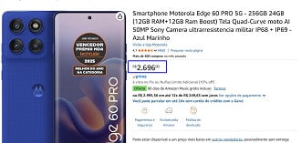 Oferta do Edge 60 Pro