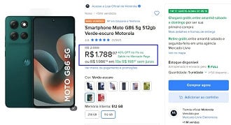Oferta do Moto G86 de 512GB