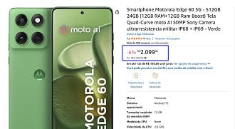 Oferta do Motorola Edge 60