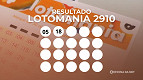 Resultado da Lotomania 2910 de hoje, sexta-feira (10/04); prêmio ACUMULADO em R$ 15,2 milhões Resultado da Lotomania 2910 de hoje, sexta-feira (10/04); prêmio ACUMULADO em R$ 15,2 milhões