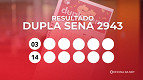 Resultado da Dupla Sena 2943 de hoje, sexta (10/04); prêmio de R$ 450 mil Resultado da Dupla Sena 2943 de hoje, sexta (10/04); prêmio de R$ 450 mil