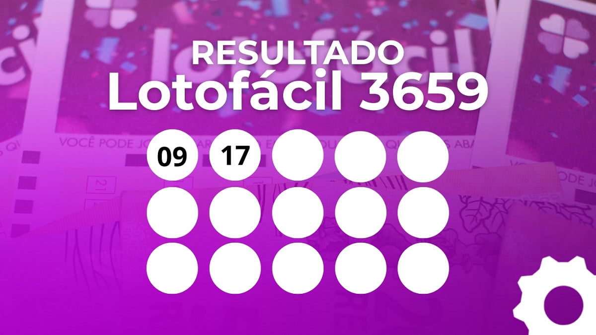 Veja os números sorteados da Lotofácil 3659. Imagem: Ofiicna da Net