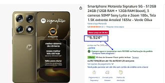 Promoção do Motorola Signature