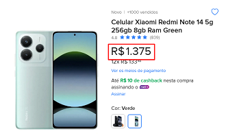 Oferta do Redmi Note 14 5G