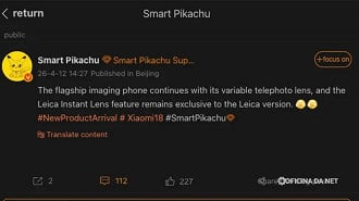 Leaker revela detalhes das câmeras do Xiaomi 18 Pro