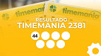 Saiu o resultado da Timemania 2381 de hoje, quinta (16); veja as dezenas sorteadas