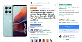 Oferta do Motorola Moto G15
