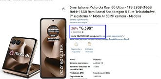 Motorola Razr 60 Ultra em promoção