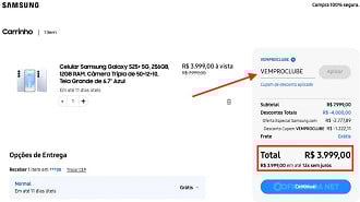 Usando o cupom VERMPROCLUBE para aproveitar o desconto para pagar à vista ou parcelado