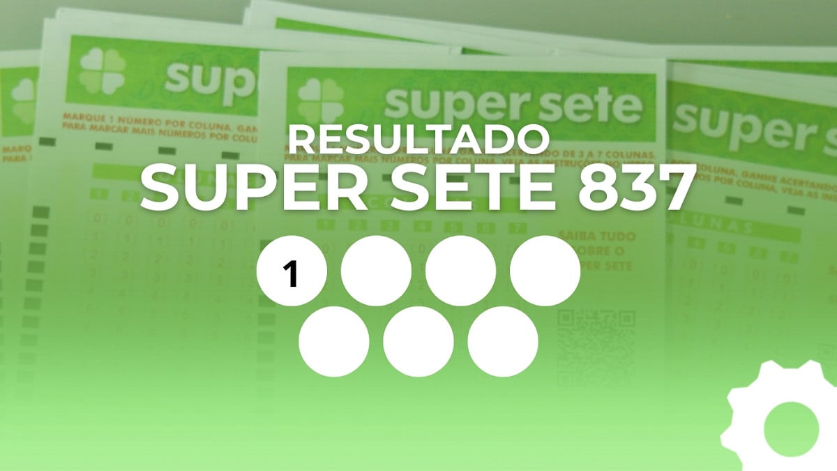 Veja os números sorteados da Super Sete 837. Imagem: Oficina da Net