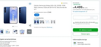 Oferta do Galaxy S25 Plus de 512GB