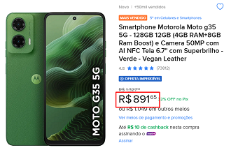 Oferta do Moto G35 5G