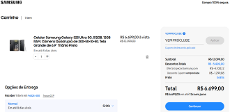 Galaxy S25 Ultra 512GB está saindo de R$ 12.099,00 por R$ 6.699,00 (45% OFF).