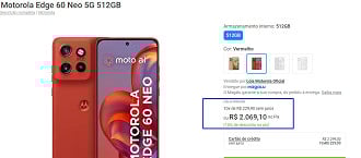 Oferta do Motorola edge 60 Neo de 512GB
