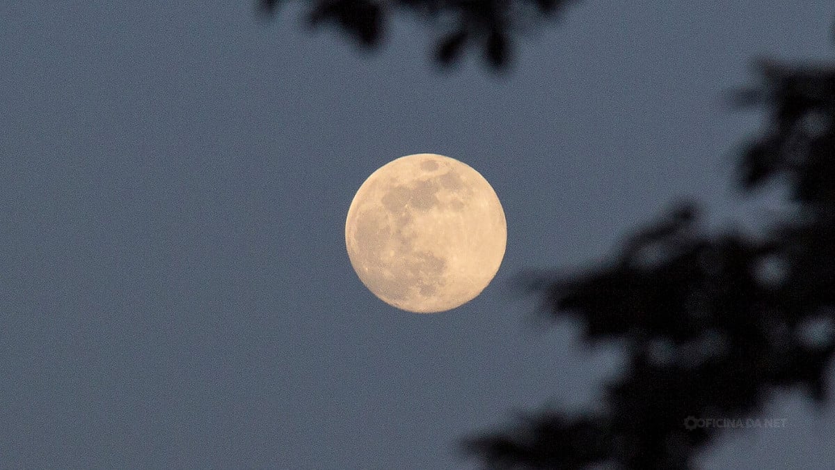 Qual a fase da Lua nesta quinta, 23 de abril de 2026. Imagem: Oficina da Net
