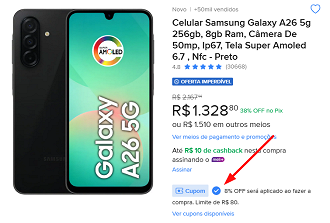 Oferta do Galaxy A26
