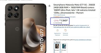 Oferta do Motorola Moto G77