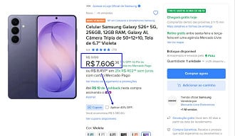 Oferta do Galaxy S26 Plus