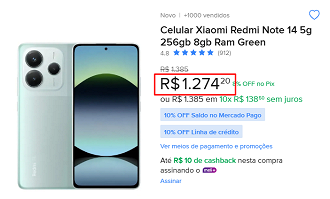 Oferta do Redmi Note 14 5G