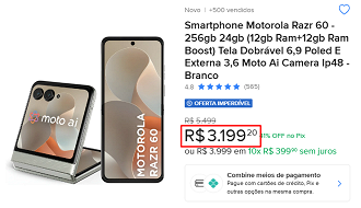 Oferta do Motorola Razr 60