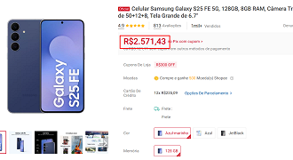 Oferta do Galaxy S25 FE