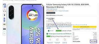 Oferta do Galaxy A36 de 256GB