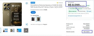 Promoção do Motorola Signature