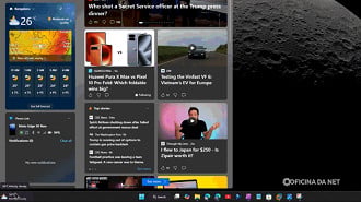 Atualmente, só de passar o mouse no ícone de clima na barra de tarefas e um feed enorme do MSN aparece na tela. Imagem: Windos Latest/Reprodução
