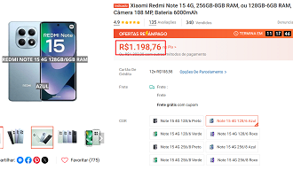 Oferta do Redmi Note 15 4G