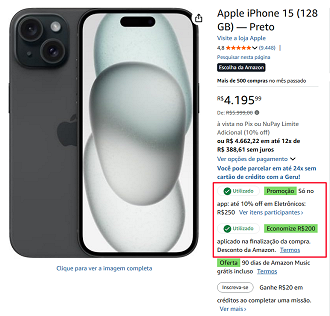 Oferta do iPhone 15