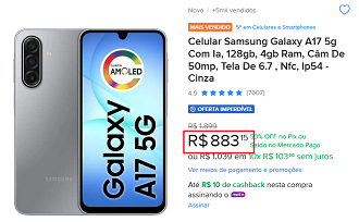 Oferta do Galaxy A17 5G