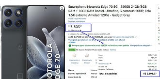 Oferta do Motorola Edge 70